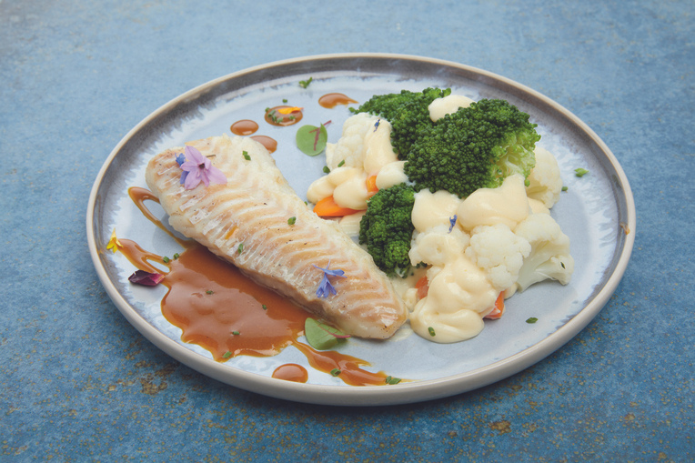 Dos de cabillaud, gratin de légumes d'hiver