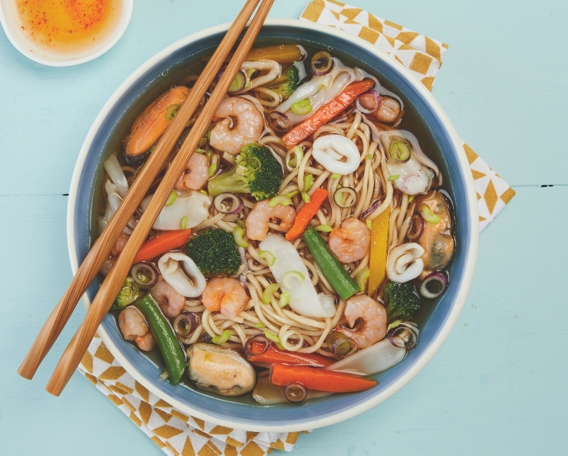 Soupe Pho aux fruits de mer