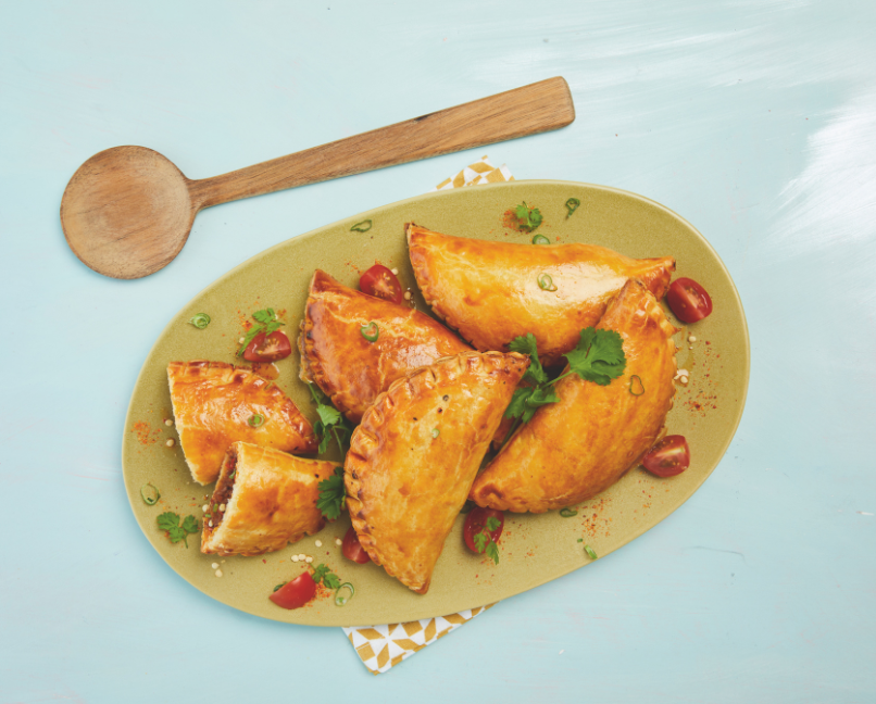 Empanadas au bœuf, oignons verts et piment