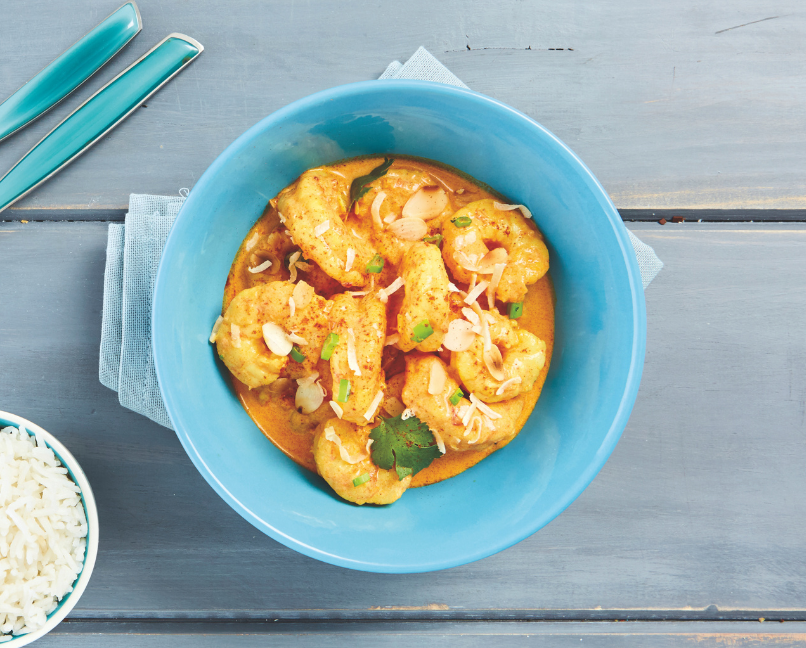 Curry de crevette et son riz à la citronnelle