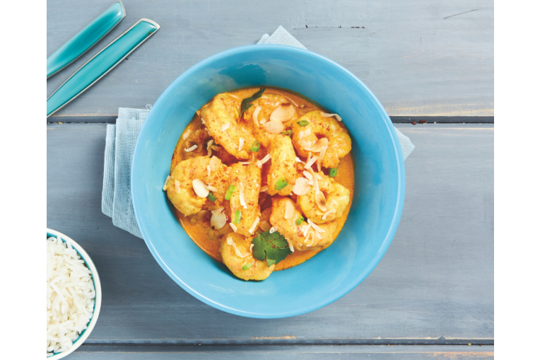 Curry de crevette et son riz à la citronnelle